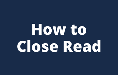 How to Close Read